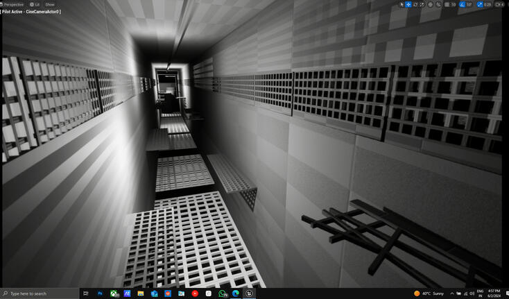 Running and jumping through temporary platforms which can break.