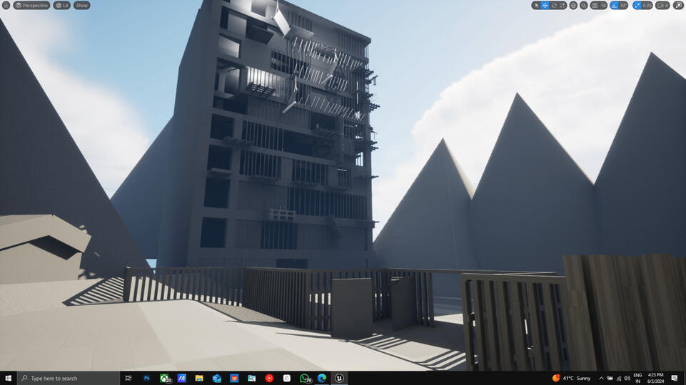 A Building Level: This building incorporates a combination of environment-based puzzles and platforming, requiring the player to figure out a way to the lower floors.